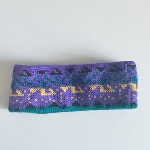 Edelweiss Womens Vintage 90s Gorpcore Wool Fair Isle Retro Ski Headband OS